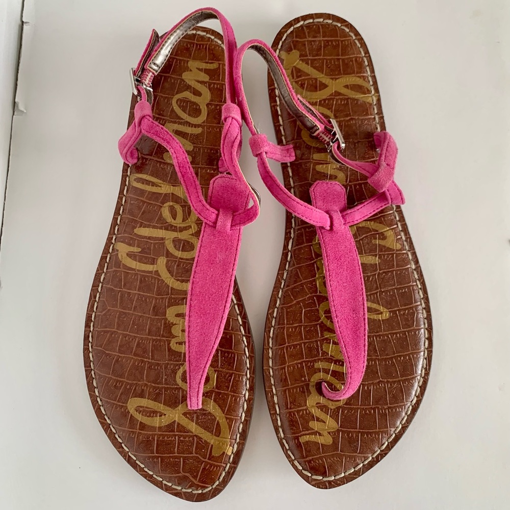 Sam Edelman Gigi Sandals in Fuchsia Pink Suede•NWOT - Picture 2 of 7